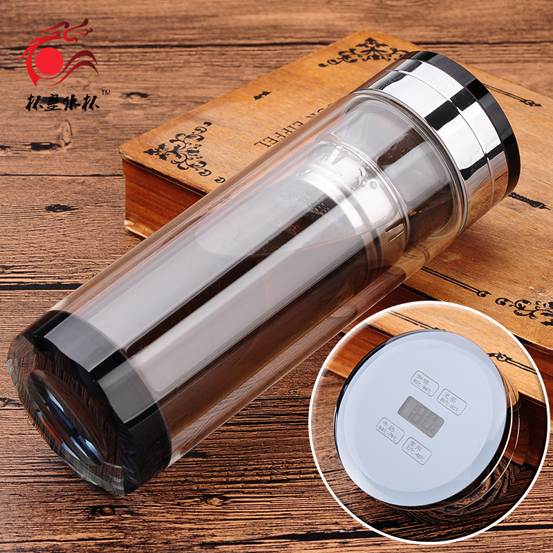 水晶杯雙層商務(wù)杯子防滑耐高溫可定制logo